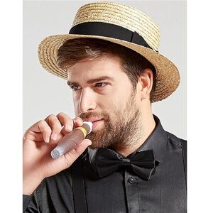 Men’s Brim Boater Straw Hat